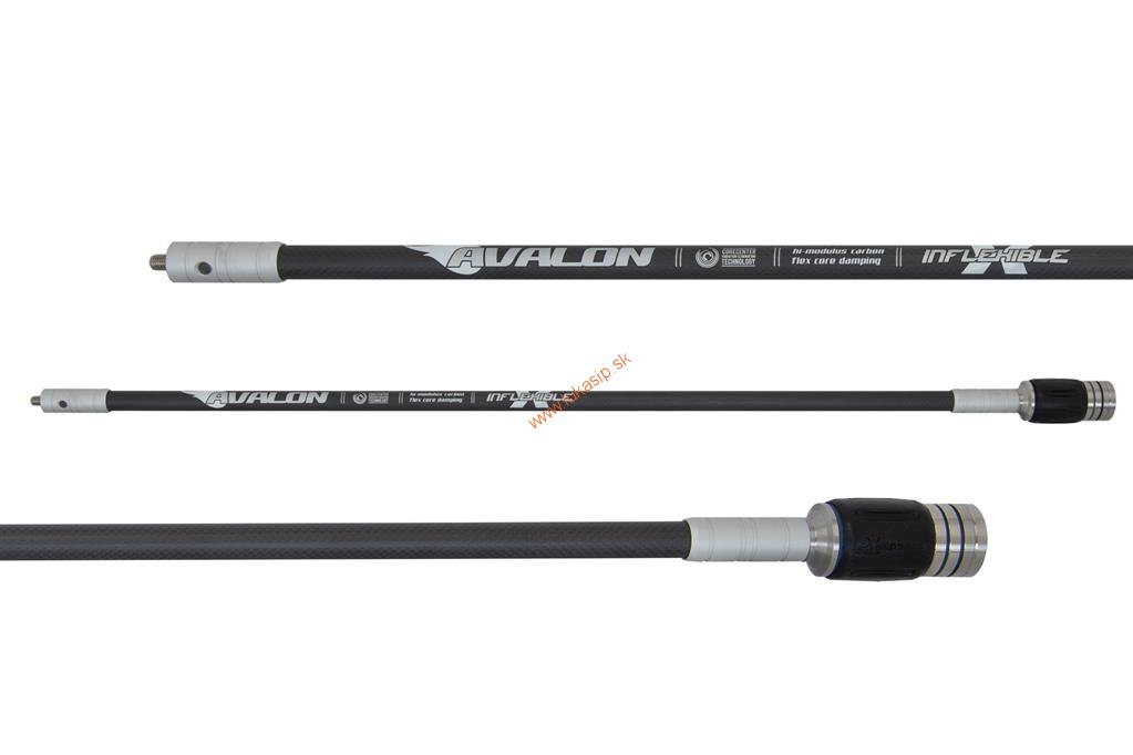 Stabilizátor Avalon Inflexible 16mm carbon s tlmičom a závažiami