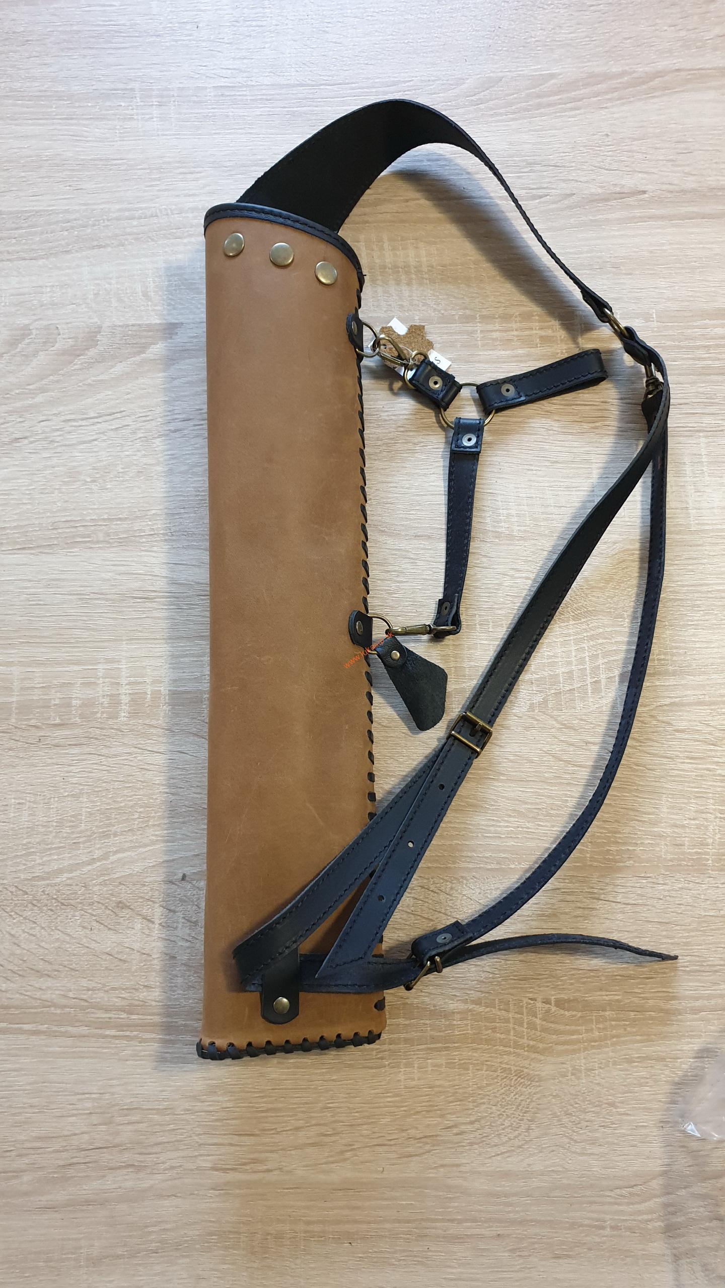 Tulec kožený Arcus 2 hnedý Double Pack